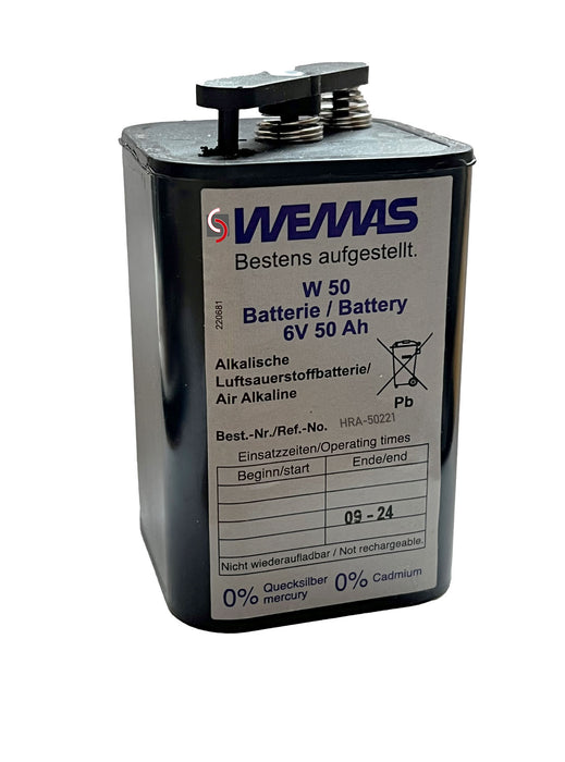 Batterie Laternenbatterie f. Baustellenleuchten (50Ah Luft Sauerstoff) 6V 4R25