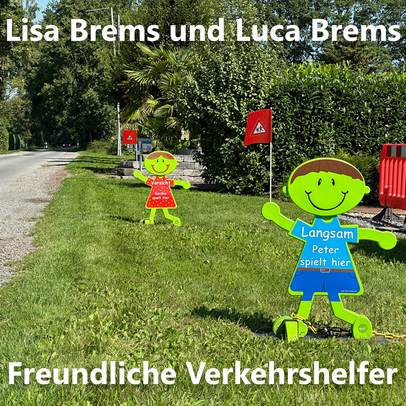 Lisa-Brems.de 3D Warnschild spielende Kinder