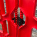 4 x Schrankenzaun (Schachtschutzgitter) rot mit Reflexfolie 1500x1000mm PVC-Drehbare Füße.
