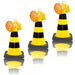 Leitkegel Blinkleuchte Cony + UvV Flex Leitkegel 50 cm gelb, schwarz.