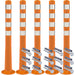 UvV flexible orange Absperrpfosten 100cm 4 Reflexstreifen inkl. Befestigungsmaterial.
