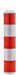 Leitsäule Warnsäule 80 cm Ø60mm rot-weiß geblockt RA2/C Folie.