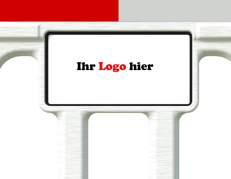 UvV-Shop UvV Absperrgitter ES-King 2 Meter Schrankenzaun ES + Set 4 Absturzsicherungen + 5 K1 Fußplatten mit RA1 oder RA2 (ES-King-Gitter-RA1)