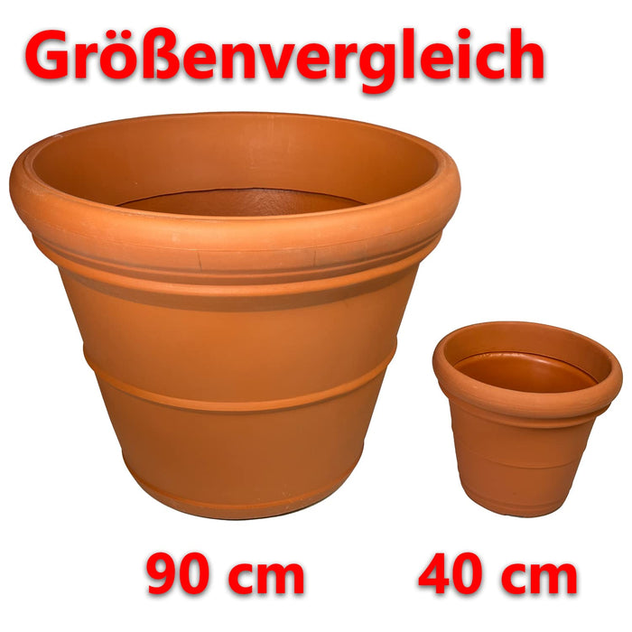 pflanztopf 55 cm Design-Pflanztopf Lugano aus Kunststoff XXL Blumentopf Terracotta oder