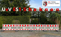 UvV-Shop UvV UVAS22 TL Set 4 x Schrankenzaun 2m - RSA21 konforme Absperrung von Baustellenbereichen - retroreflektierend rot weiß (Reflexfolie RA2/B) Reflexfolie RA2 B