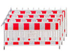 UvV-Shop UvV UVAS22 TL Set 4 x Schrankenzaun 2m - RSA21 konforme Absperrung von Baustellenbereichen - retroreflektierend rot weiß (Reflexfolie RA2/B) Reflexfolie RA1