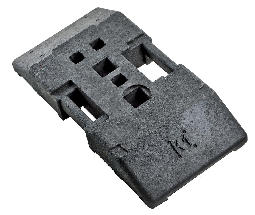 UvV-Shop UvV Absperrgitter ES-King 2 Meter Schrankenzaun ES + Set 4 Absturzsicherungen + 5 K1 Fußplatten mit RA1 oder RA2 (ES-King-Gitter-RA1)