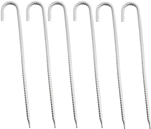 erdspieß zelt UvV XXL Heringe Zeltanker Stahl verzinkt Bodenanker 41 cm (16 Zoll) Ø12mm - Spitze geschmiedet