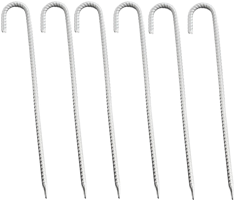 zeltheringe geschmiedet UvV XXL Heringe Zeltanker Stahl verzinkt Bodenanker 41 cm (16 Zoll) Ø12mm