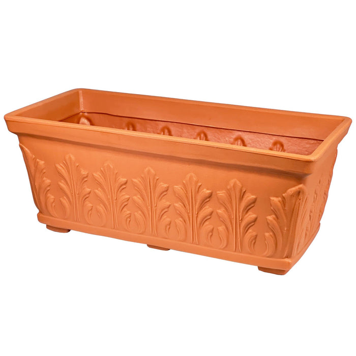 Mein-PFLANZTOPF - Blumentopf Mailand qualitativ hochwertiger Blumenkasten aus Kunststoff in Terrakotta Optik