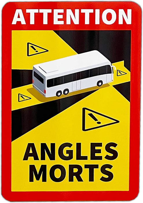 UvV Schild Toter Winkel "Angles Morts" Frankreich 250 x 170 für LKW oder BUS & CAMPER geeignet