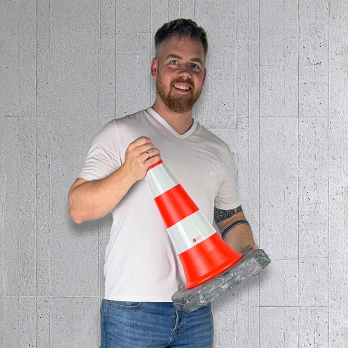 UvV Bigfoot EVO Verkehrsleitkegel 50 cm | 2,4 kg | RA1 Reflexfolie