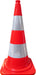 UvV-Shop Leitkegel PVC 750mm mit 2 Streifen silber reflektierend, 4,2 kg