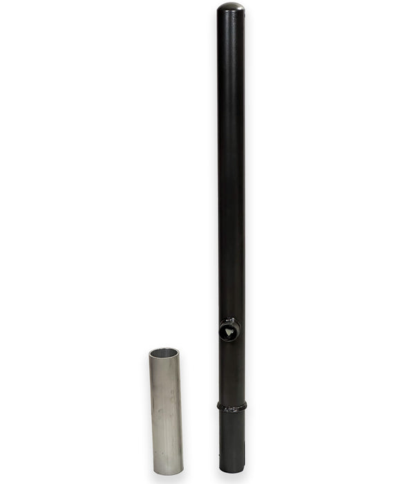 UvV-Shop UvV Skive Absperrpfosten Eisenglimmer Ø60 mm herausnehmbar Dreikantschloss feuerverzinkt ohne Folie ohne Ösen