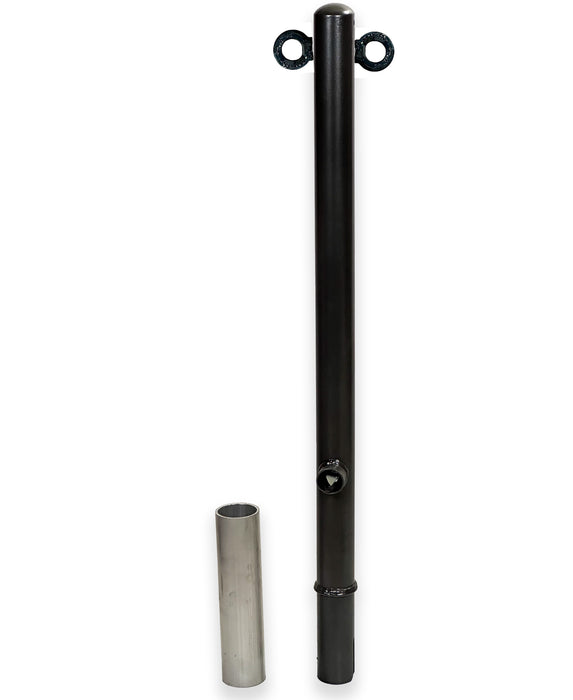 UvV-Shop UvV Skive Absperrpfosten Eisenglimmer Ø60 mm herausnehmbar Dreikantschloss feuerverzinkt