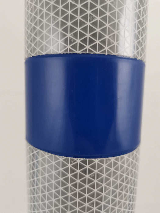 UvV-Shop 3 x flexible blaue Absperrpfosten Poller weiß reflektierend Set 75 oder 100 cm