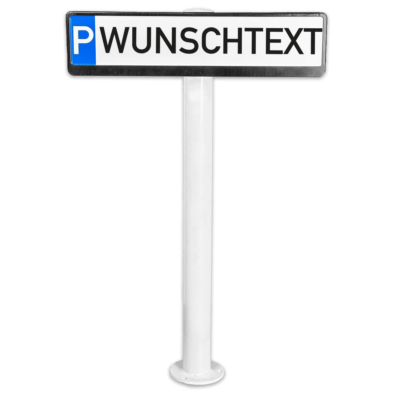 UvV Parkplatzschild + Halterung + Standpfosten / Absperrpfosten +
