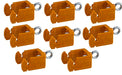 UvV-Shop UvV Klemmschellen (Typ K1) Set 8 Schilderklemmen mit Ösenschraube Verkehrszeichen Baustellen U-Klemme für Zusatzschilder (orange)