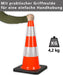 UvV-Shop UvV Pylonen Leitkegel 75 cm gelb flexibel, schwerer Fuß (4,2 kg Warnkegel) Teilreflex RA1