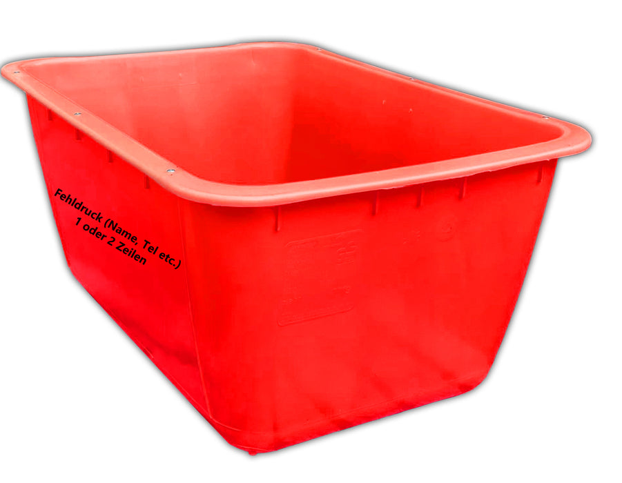 Mörtelkübel Stahl-Schiene Mörtelwanne, Pflanzkübel, 200 Liter, XXXXXL