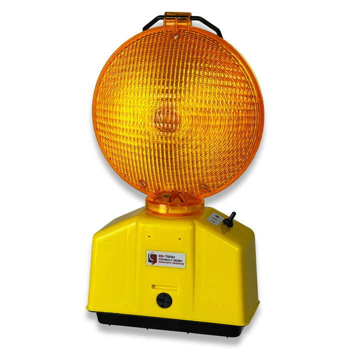 Leitkegel 75 cm mit Blitzleuchte – Komplettset, RA2, 5,5 kg, kippstabil, Recycling-PVC/HD-PE