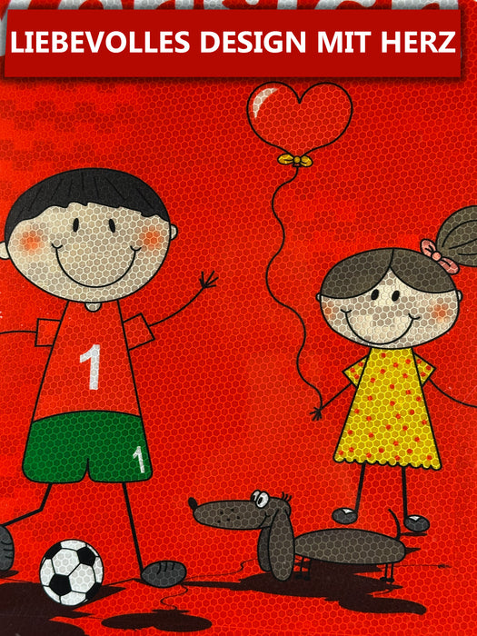 UvV Warnschild Vorsicht spielende Kinder 60 x 45 cm oder 30 x 20 cm reflektierend - hochwertiges Alu-Dibond Schild - Bedruckt mit reflektierender Folie - Gute Sichtbarkeit auch bei Dunkelheit