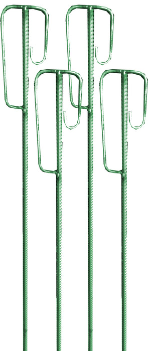 UvV Set 8 x Absperrleinenhalter 2. Wahl grün lackierte Laterneneisen 1200 mm mit Lackschäden