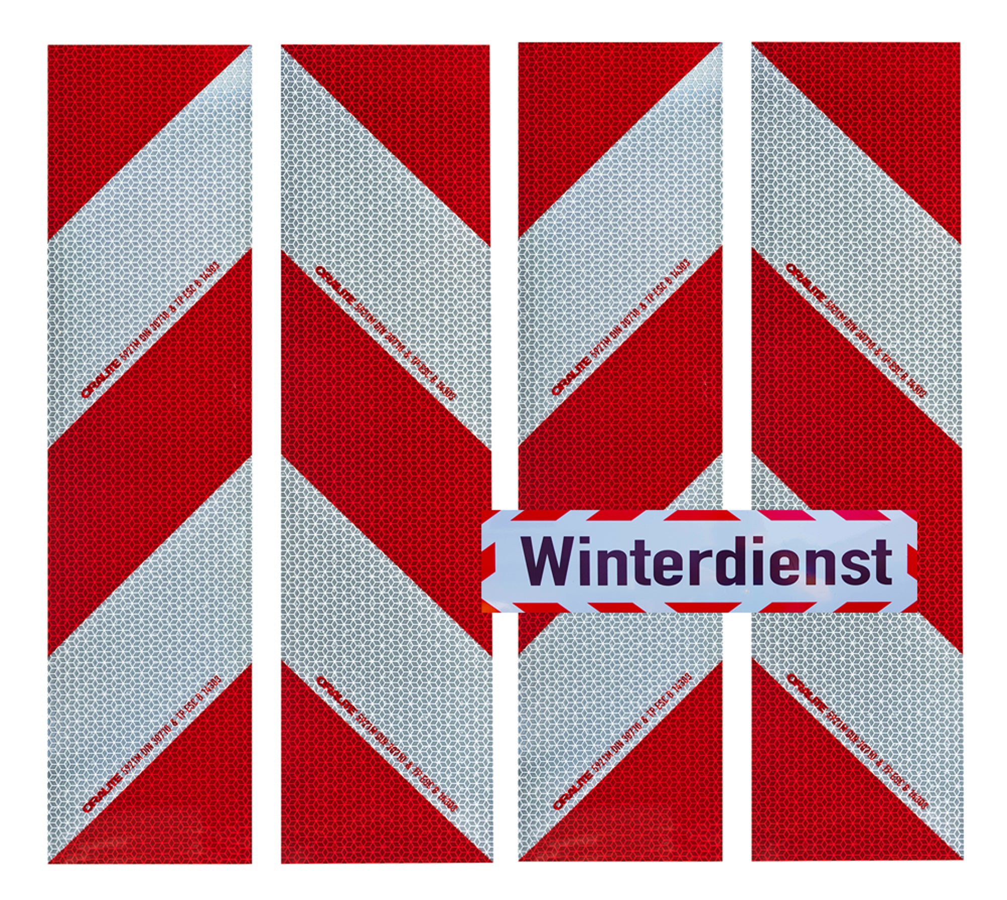 Kfz Warnmarkierung DIN30710 Magnetset +Zusatzschild 30x10 - Baustelle