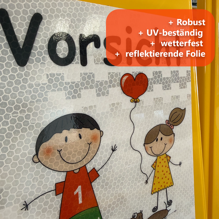 UvV-Shop 2 Stück Kinder Warnschild Aufsteller Vorsicht spielende Kinder