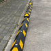 UvV Radstopper WHEEL schwarz gelbe Parkplatzabgrenzung 100% Gummi 55, 90, 120 oder 180 cm lang.