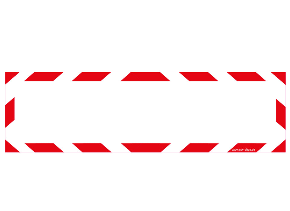UvV Reflexschild magnetisch 35 x 10 cm Wunschtext