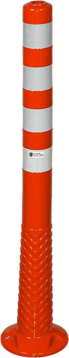 Flexible Premium Absperrpfosten, Poller 100 cm orange Reflexfolie RA2/C - 3 Stück Set