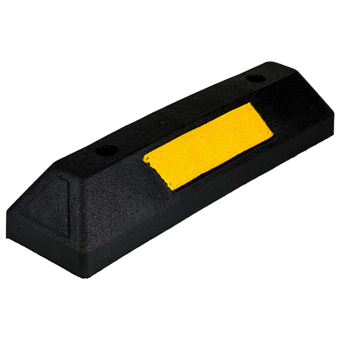 UvV Radstopper WHEEL schwarz gelbe Parkplatzabgrenzung 100% Gummi 55, 90, 120 oder 180 cm lang
