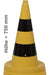 5 x Set Leitkegel Warnleitkegel 75cm 3,5 kg stapelbar gelb schwarz.