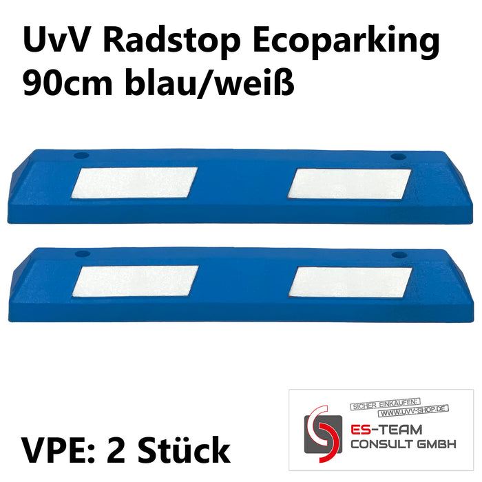 UvV ECOPARK Radstop 90cm grün oder blau perfekt für den E-Parkplatz Parkstopper