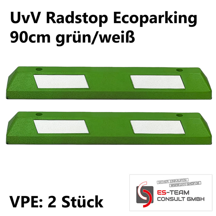 UvV ECOPARK Radstop 90cm grün oder blau perfekt für den E-Parkplatz Parkstopper