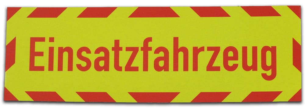 Kfz reflektierendes Magnetschild -Einsatzfahrzeug- rote Schrift / gelber  Hintergrund