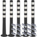 UvV flexible schwarze Absperrpfosten 100cm 4 Reflexstreifen inkl. Befestigungsmaterial.