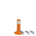UvV-Flex Absperrpfosten 30cm orange mit einem Reflexstreifen inkl. Befestigungsmaterial.