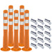 UvV-Flex Absperrpfosten 70cm orange mit drei Reflexstreifen inkl. Befestigungsmaterial.