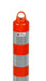 UvV-Flex Absperrpfosten 70cm orange mit drei Reflexstreifen inkl. Befestigungsmaterial.