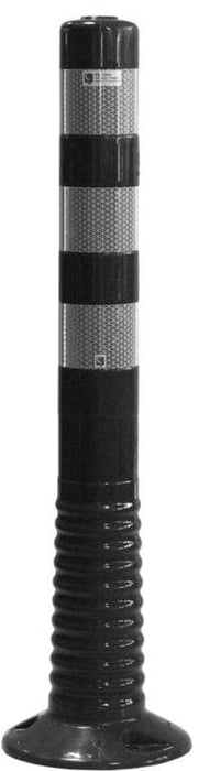 Kunststoff-Absperrpfosten 75cm schwarz, 3 Reflexbänder