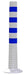 Absperrpfosten Poller 100 cm, flexibel weiß, blau reflektierend.