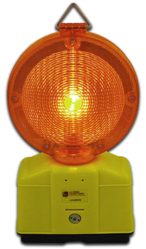 Baustellenlampe LED Blink- und Dauerlicht gelb oder rot