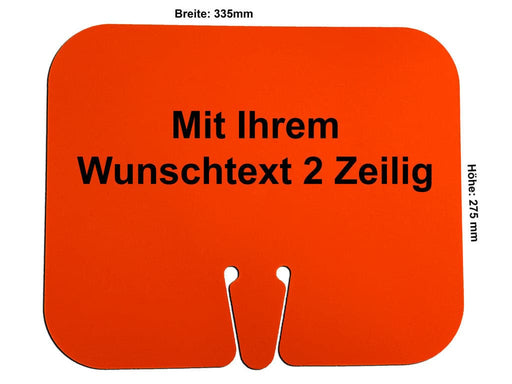 Leitkegel Schild 34 x 28 cm zum Aufstecken FLEX Leitkegel inkl. Text.