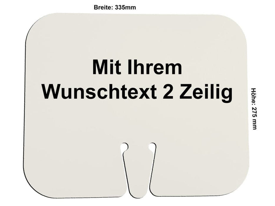 Leitkegel Schild 34 x 28 cm zum Aufstecken FLEX Leitkegel inkl. Text.