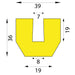 UvV Protect Schutzprofil  in schwarz gelb 1 Meter PU-Schaum verschiedene Formen.