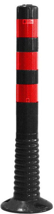 UvV Absperrpfosten flexibel 75 cm, schwarz mit Reflexfolie in vielen Farben.