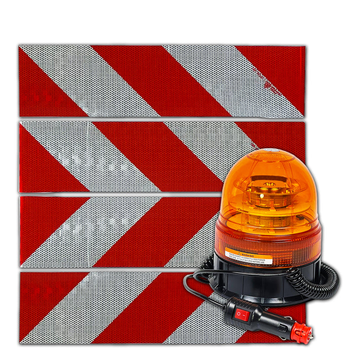 UvV Kfz reflektierendes Magnetschild | Schild magnetisch | Einsatzfahrzeug  TüV geprüfte Magnetfolie bis zu 200 kmh (30 x 10 cm)
