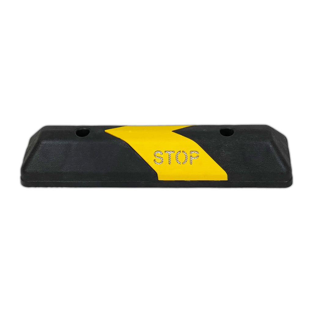 UvV Radstopper Park-STOP- Fahrzeugstopper Parkplatzbegrenzer in  verschiedenen Längen schwarz/gelb